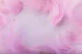 Abstract background. Pink downy feathers