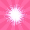 Abstract background pink explosion of a star with rays