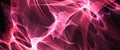 Abstract background pink futuristic technology science wave shapes textured panoramic for web banner or backdrop. 3d illustration