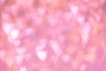 Abstract background pink heart shape bokeh Royalty Free Stock Photo