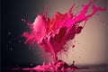 Abstract background of pink oil or watercolor splashing after water drop. Royalty Free Stock Photo