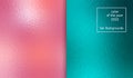 Abstract background on pink and teal color. Trendy color of the year 2022. Pink blush complementary light teal color. Glimmering P