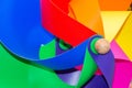 Abstract background of pinwheel flower with rainbow colors Royalty Free Stock Photo