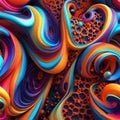 Abstract background of plastic figures. A lot of colors