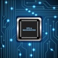 Abstract background processor and chip engineering moth