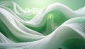 Abstract background, Pure cotton fabric, wavy fiber complex warp of light withe and light green Royalty Free Stock Photo