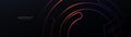 Abstract background with purple, blue and bronze circle geometric outline. Modern minimal trendy lines pattern horizontal. Vector