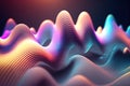 Abstract background with purple and pink waves. Sound waves. Generative AI