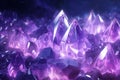 Abstract background of purple shining crystals with refraction of light Royalty Free Stock Photo