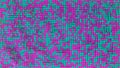 abstract background of purple and turquoise rows of cubes with glowing texture. 3d render