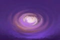 Abstract Background Purple Vortex, Whirlpool; Oil Painting Water Whirl, Ripple Royalty Free Stock Photo