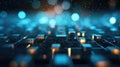 Abstract background of quantum computing system Royalty Free Stock Photo