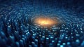 Abstract background of quantum computing system Royalty Free Stock Photo