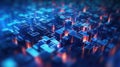 Abstract background of quantum computing system Royalty Free Stock Photo