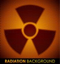 Abstract background with radiation symbol.