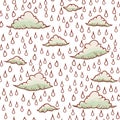 Abstract background with rain and cloud Royalty Free Stock Photo