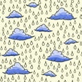 Abstract background with rain and cloud Royalty Free Stock Photo