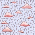 Abstract background with rain and cloud Royalty Free Stock Photo