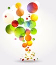 Abstract background with rainbow circles Royalty Free Stock Photo