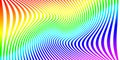 Abstract background with rainbow colored striped zebra, futuristic waves art Royalty Free Stock Photo