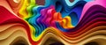 abstract background with rainbow colored waves and lines. created with Generative AI Royalty Free Stock Photo