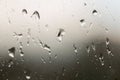 Abstract background with raindrops on glass, Royalty Free Stock Photo