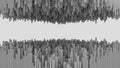 Background of random black cube block wave pattern, 3D illustration rendering Royalty Free Stock Photo