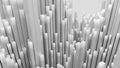 background of random white cube block wave pattern, 3D illustration rendering Royalty Free Stock Photo