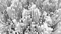 background of random white cube block wave pattern, 3D illustration rendering Royalty Free Stock Photo
