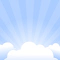 Abstract background with Rays and cloud frame Royalty Free Stock Photo