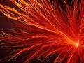 abstract background of realistic red hot sparks Fire flames burning generative AI Royalty Free Stock Photo