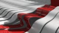 Abstract background with realistic waves lines. Red bend lines in the center. Technology backdrop