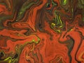 Abstract background of red acrylic paint patterns