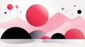 abstract background with red and black spheres Royalty Free Stock Photo