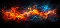 abstract background with red and blue flames of fire Royalty Free Stock Photo