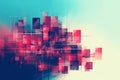 abstract background with red and blue squares Royalty Free Stock Photo