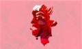 Abstract Background Red Face In Profile. Illustration Royalty Free Stock Photo