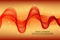 Abstract background, red horizontal wavy vector wave. Design element eps10 Royalty Free Stock Photo