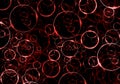 Abstract background with red light rings