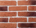 Abstract background and red, orange brick in masonry Royalty Free Stock Photo