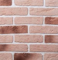 background and red, orange brick in masonry close-up Royalty Free Stock Photo