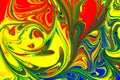 Abstract multicolored liquid paint swirls background Royalty Free Stock Photo