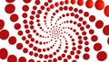 Abstract background with red spiral balls Royalty Free Stock Photo