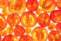 Abstract Background of Red Tomato Slices Royalty Free Stock Photo