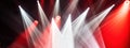Abstract background of red and white light of stage from spotlights Royalty Free Stock Photo