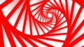 Abstract background, red and white spiral whirl