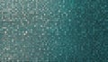 Abstract background with a repeating pattern of small, uneven, teal squares. Royalty Free Stock Photo