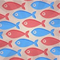 Abstract background. Retro fish