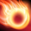 Abstract background with ring of fire Royalty Free Stock Photo