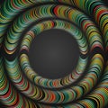 Abstract background with rings of distorted geometric shapes. The distortion of shapes and space. Royalty Free Stock Photo